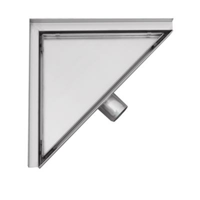 China Modern Aootan SUS 304 Stainless Steel Floor Drains Corner Shower Triangle Invisible Triangle Floor Drain Linear Drain for sale