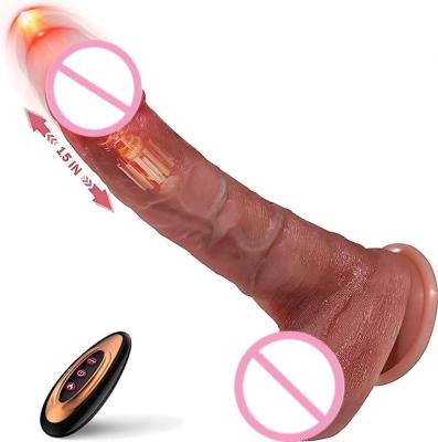 China Rechargeable Silicone Vibrator Dildo Vibrator For Men Real Skin And Female Feeling Masturbation Cock Sex Toys Big Penis for sale