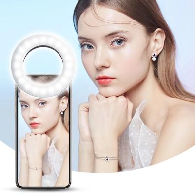 China Mini Photography Dimmable Fill Light Selfie Ring Light Youtube Phone Mini LED Visual Light Universal for sale