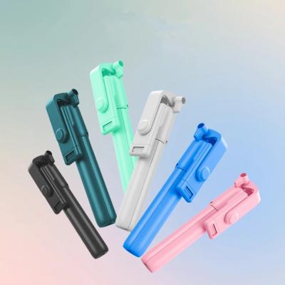 China Mini Portable Wholesale Full Color Folding Tripod Selfie Stick, Foldable Blue-tooth Wireless Selfie Stick, Flexible Selfie Stick Monopod L01 for sale