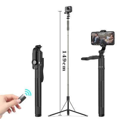 China L05 Portable Mini Folding Selfie Stick Extended Selfie Wireless Stable Remote Control Stick Tripod Stand Camera Stick Aluminum Alloy for sale