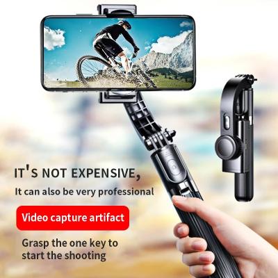 China Folding Mini Portable Gimbal Stabilizer for Phone Auto Balance Selfie Stick Tripod with Blue-tooth Exterior for Smartphone Camera L08 for sale