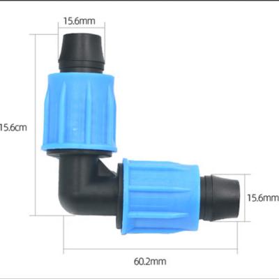 China Tape Tape Agricultural Drip Irrigation Tape Elbow Plastic Fitting Connectors Directly for sale