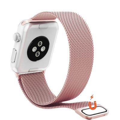 China 20 MOQ Stainless Steel Milanese Strap For Iwatch Se 6 5 4 3 2 1 Apple Watch Strap for sale