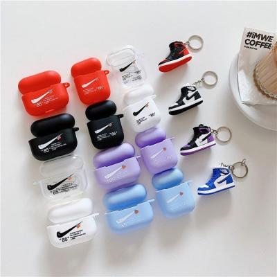 China For earbuds hot sale silicone case with key chain print for airpod case design for airpods pro case for sale