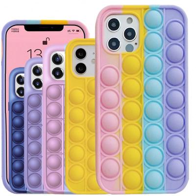 China Cover Envelope 3d Silicone Push Bubble Back Shockproof Shockproof Cute Shockproof Person Phone Case for sale