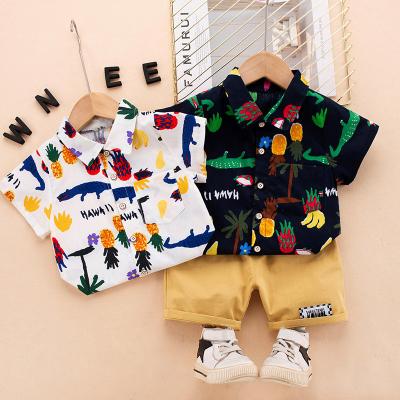 China Wholesale Short 2 Sleeve Cotton Shorts Boy Clothing Set Summer Fashion Cotton Shorts Child Casual Pure Graffiti Costume Fruit Short 2 for sale