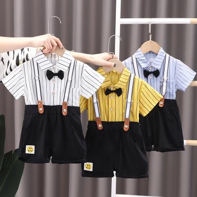 China Boy's Clothing Set Baby Summer Casual Clothing Shorts Suit Gentleman Link Kids Clothing Child Suit Breathable Wholesale 2 for sale