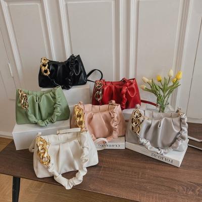 China Others 2023 Wholesale Fashion Ladies Cross - Body Purses Luxury Pure Color PU Shoulder Leather Handbags for sale