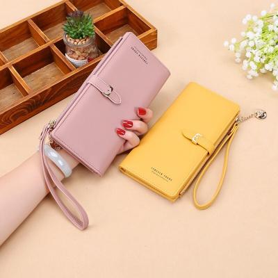 China NO Practical New Women's Wristlet Wallet With Convenient Large Capacity PU Clip for sale