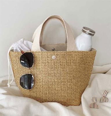 China 2023 Women Fashion Summer Woven Shoulder Straw Handbags Ladies Casual Beach Handmade Bag for sale