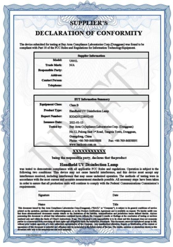 FCC - Giant Electronic Optical (xiamen) Co., Ltd.