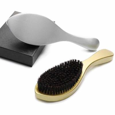 China Waterproof High Quality Gold And Silver Long Handle Bristle 360 ​​Wave Brush Factory Price for sale