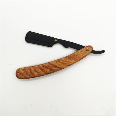 China Twin Blade Wood Handle Stainless Steel Man Barber Straight Razor for sale