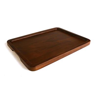 China Disposable High Quality Luxury Walnut Wooden Tray For Tea, Coffee Breakfast Serving Tray for sale