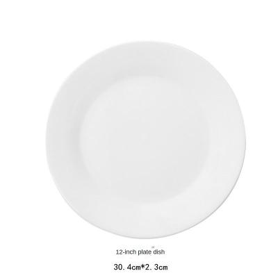 China Sustainable new style steak dinner plate western round moonlight ceramic buffet plate bakeware for sale