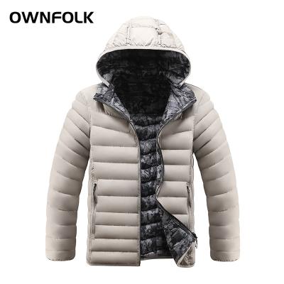 China 2021 New Waterproof Warm Men Down Jacket Winter Parka Zipper Hooded Waterproof Men Clothing Anti-wrinkle Down Jacket for sale