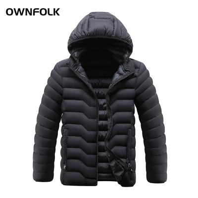 China Waterproof 2021 New Fashion Men's Winter Coat Long Sleeve Thickened Jacket Leisure Warm Clothing Lightweight Down Thick Jacket Coat for sale