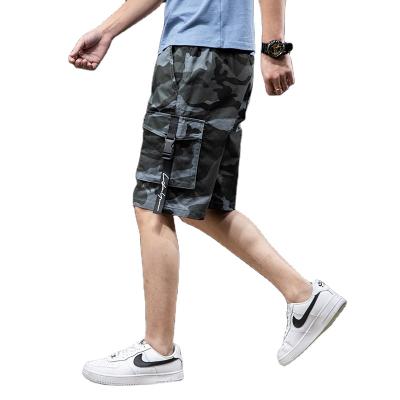 China Anti-wrinkle 2021 men's summer shorts thin silver five minute pants to wear the Korean version of the trend of leisure beach loose large size pants for sale