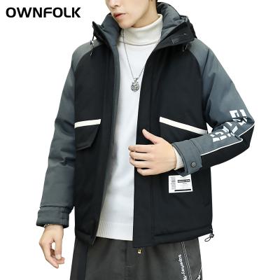 China OWNFOLK QUICK DRY Men's Autumn And Winter Street Cold Long Sleeve Jacket Outdoor Leisure Jacket A Coat With A Hat for sale