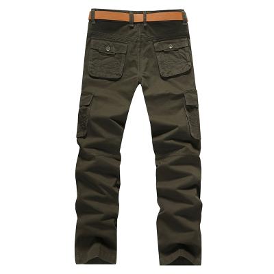 China 2021 Wholesale Custom Black Green Loose Anti-wrinkle Army Khaki Cargo Pants For Men for sale