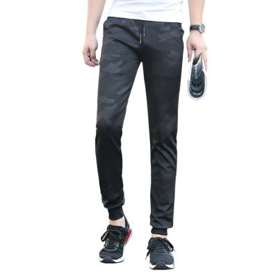 China Hot Selling Breathable Track Pants Men Wearing Cotton Beam Sweat Straight Pants With Zipper for sale