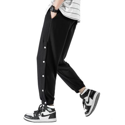 China anti-wrinkle pants men's popular logo sweatpants breasted sweatpants beams foot pants for sale