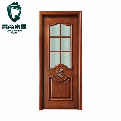 China Pretty Modern Cheap Interior Flush Classic Wooden Door Swing Doors Glass Wood Design Latest for sale