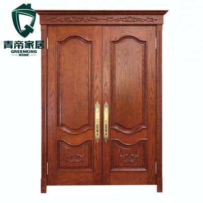 China Swing Veneer Wood Flush Doors Flush Interior Double Door Design for sale