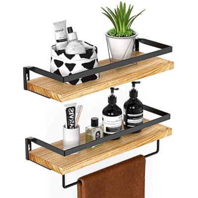 China Good production bathroom shelves and kitchen load-bearing frame, combined with iron and wooden rust, anti-corrosion and anti for sale