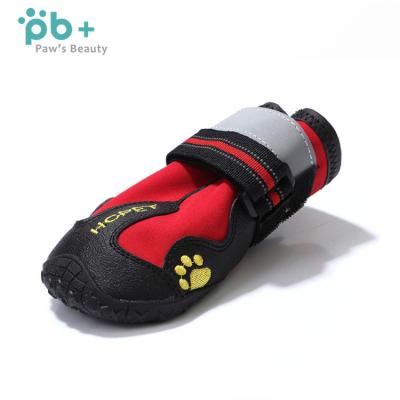 China Fashion Quadrilateral High Quality Leather Elastic Fabric Dog Waterproof Shoes for sale