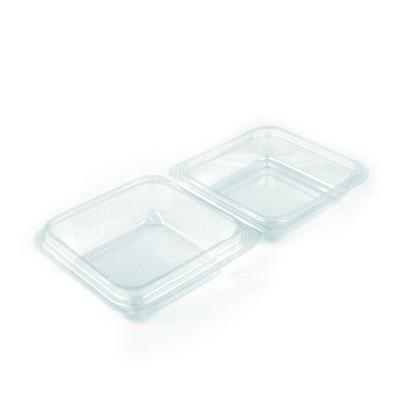 China Factory sale small disposable hot transparent clamshell boxes bakery plastic package for food dessert for sale