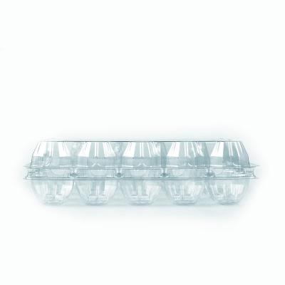 China Factory bulk sale disposable low price thermoforming plastic egg tray box disposable clear egg food clamshell boxes for sale