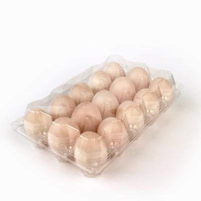 China Low MOQ Free Sample Disposable Plastic Egg Tray 15 Pieces Clear Disposable Plastic Clamshell Egg Tray Egg Tray Boxes for sale