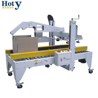 China High Speed ​​Fully Automatic Semi-Automatic Beverage Flaps Folding And Side Belt Driven Carton Sealer for sale