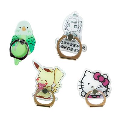 China Cute Cartoon Acrylic Ring Buckle Cartoon Phone Case Bracket Buckle Anti drop Phone Ring Buckle Student Couple Universal Wholesale for sale