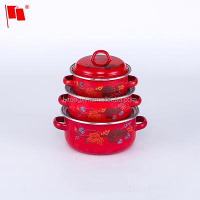 China Eco - Friendly Enamel Casserole Set Porcelain Cooking Pot Ceramic Dish Dinnerware for sale