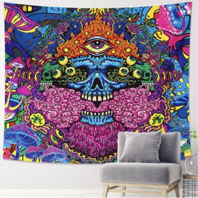 China Psychedelic Trippy Wall Hanging Home Textile Fabric Trippy Tapestry for sale