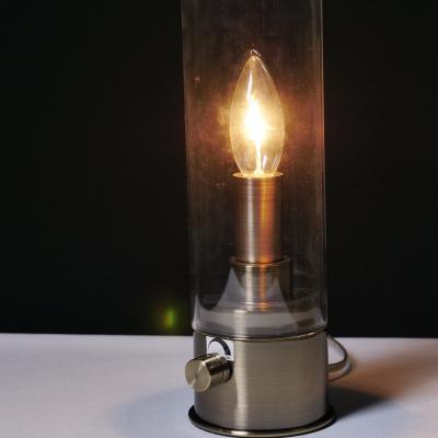 China Iron Columnar Classic Decorative Glass Lamp for sale