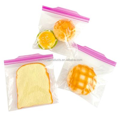 China Food Grade Transparent Sealer Freezer Food Moisture Proof Bags For Food Quarter Packing Bag Sandwich Zipper Packaging Bag for sale