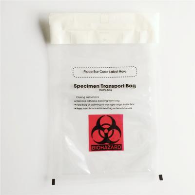 China Disposable Medical Clear 95kpa Reseable Biohazard Bags Lab 95 kpa Specimen Transport Bag 95KPA BAG for sale