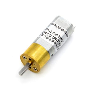 China Brush mini dc motor JGA16-050 permanent magnet brushed dc motor  low speed brush electric dc gear motor for sale