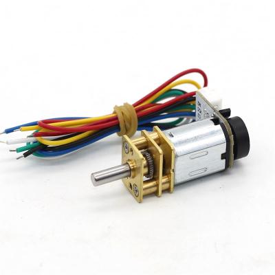 China Dc Motor Encoder Gear JGA12-N20B Metal Gear Dc Motor With Encoder Dc Gear Motor 6v for sale