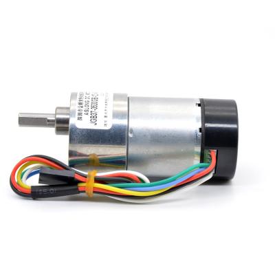 China High Torque Eccentric Shaft Gear Motor 1600rpm 37mm Hall Encoder Cap Protective for sale