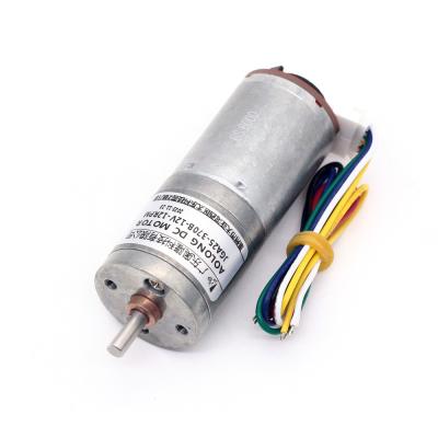 China JGA25-370B Großdrehmoment Kleine Gleichspannungsmotoren 1360rpm mit Tachometer-Encoder zu verkaufen