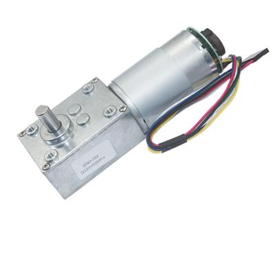 China Encoder 30W DC Worm Geared Motor High Torque 12V Motors Self Locking for sale