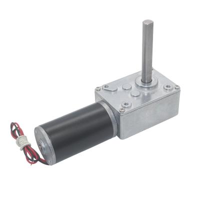 China Reductor bajo de alta velocidad de la caja de engranajes de gusano del ángulo del motor A5840 Righ del engranaje de gusano de la RPM 12v DC con el motor tubular de poco ruido de DC en venta