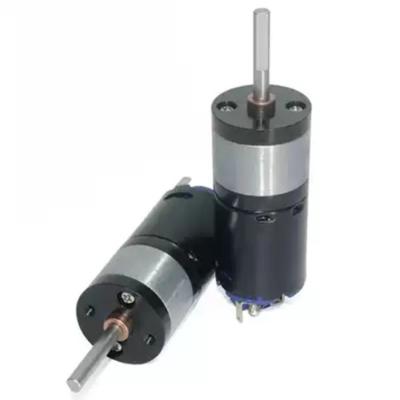 China Gerader Doppelwellen-DC-Gang-Miniaturmotor 6v 12v 25mm 2000rpm zu verkaufen