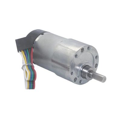 China High Torque Eccentric Shaft Gear Motor 1600rpm 37mm Hall Encoder Cap Protective for sale