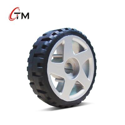 China Rubber& High quality cast aluminum aluminum core rubber wheels for sale